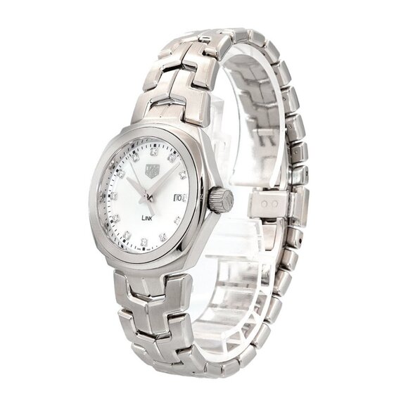 TAG Heuer Link WBC1312 Date Quartz 12P Diamond White Shell Dial 90269821 - Picture 2 of 8